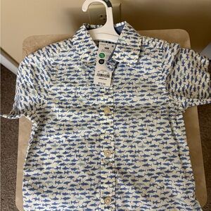 Osh Kosh Infant’s Blue Shark Print Shirt NWT